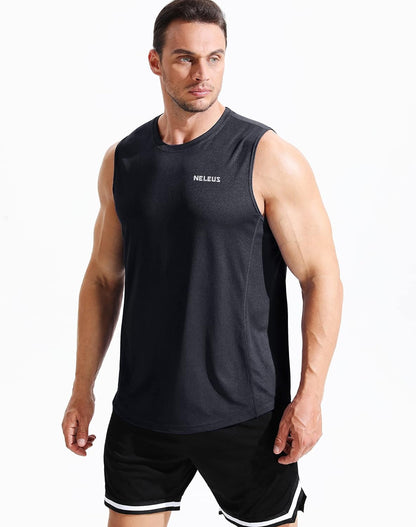 Men'S Dry Fit Workout Running Muscle Tank Top