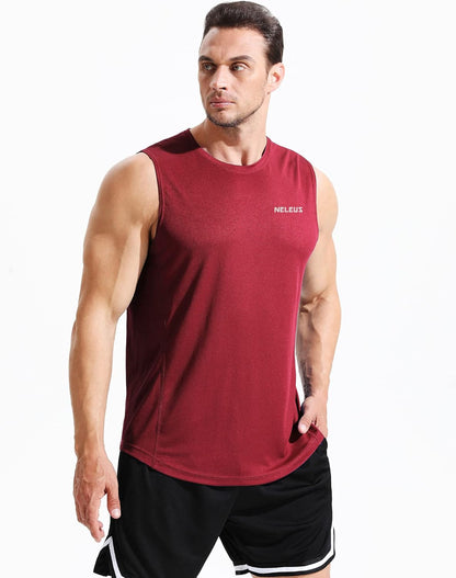 Men'S Dry Fit Workout Running Muscle Tank Top